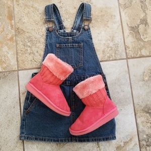 Girls pink boots